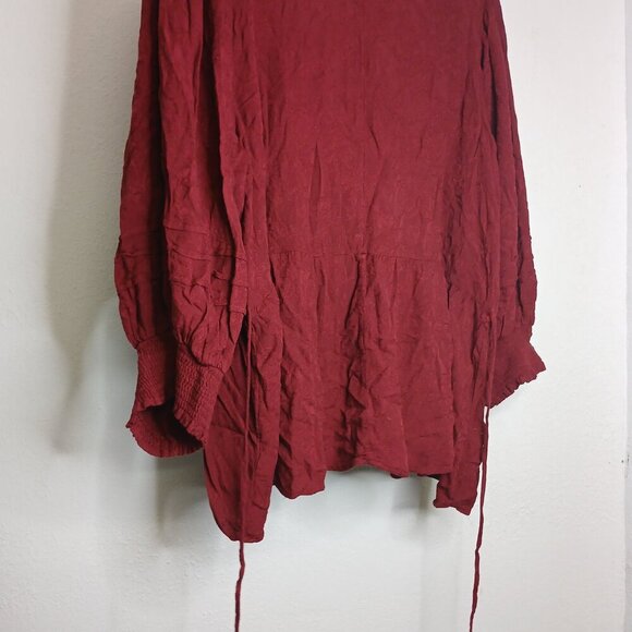 Maurices Maroon Babydoll Top size 3X - Picture 7 of 7